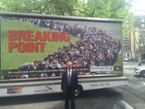 "I think it's legitimate to say that if people feel they have lost control completely – and we have lost control completely as members of the European Union – and if people feel that voting doesn't change anything, then violence is the next step."  Nigel Farage speaking on the BBC May 18th 2016 